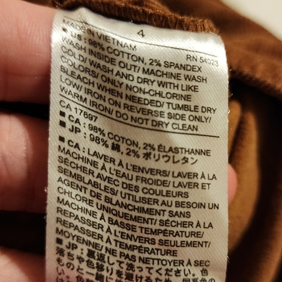 Banana Republic Corduroy Brown Mini Skirt Women's Size 4 Pockets Neutral Retro - Picture 8 of 8